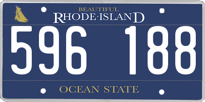 RI license plate 596188