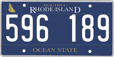RI license plate 596189