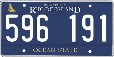 RI license plate 596191