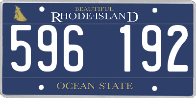 RI license plate 596192