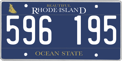 RI license plate 596195