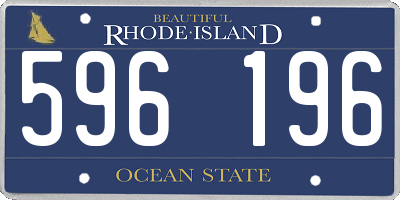 RI license plate 596196