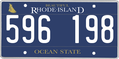 RI license plate 596198