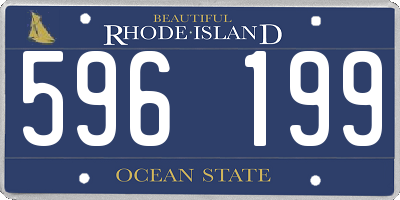 RI license plate 596199