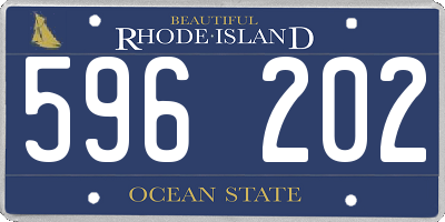 RI license plate 596202