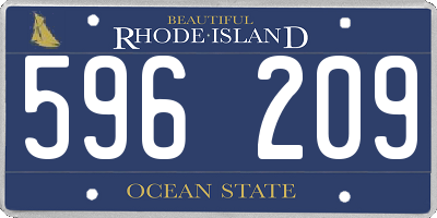 RI license plate 596209