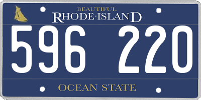 RI license plate 596220