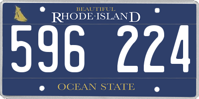 RI license plate 596224