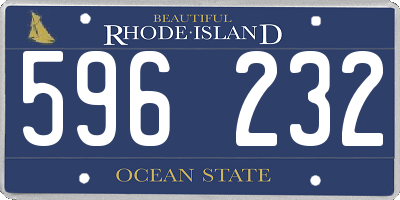 RI license plate 596232
