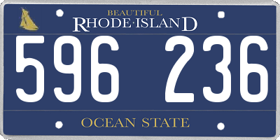 RI license plate 596236