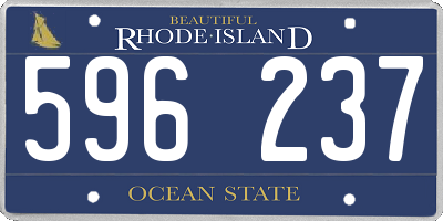 RI license plate 596237