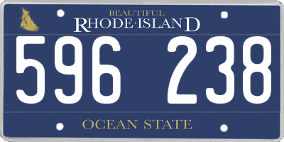 RI license plate 596238