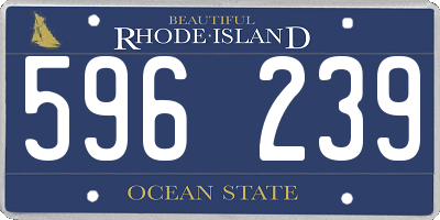 RI license plate 596239