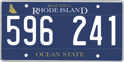 RI license plate 596241