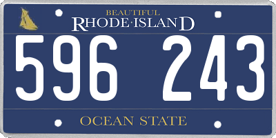 RI license plate 596243