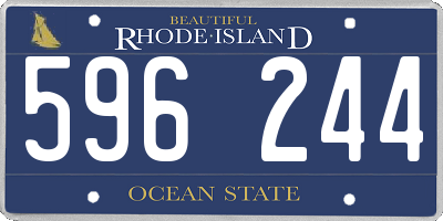 RI license plate 596244