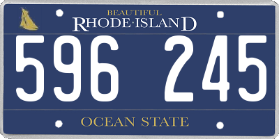 RI license plate 596245