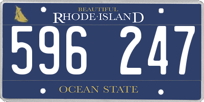 RI license plate 596247