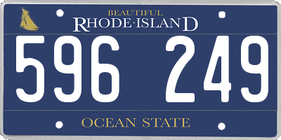 RI license plate 596249