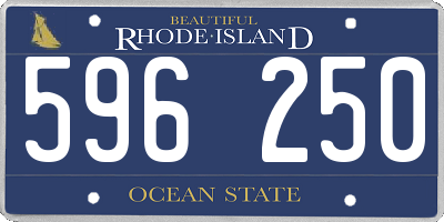 RI license plate 596250