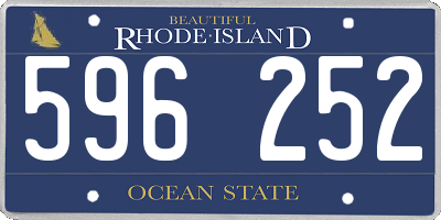 RI license plate 596252