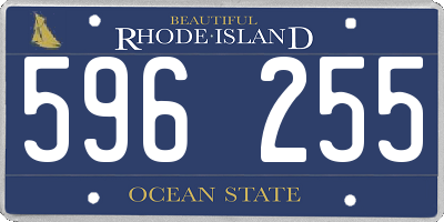 RI license plate 596255