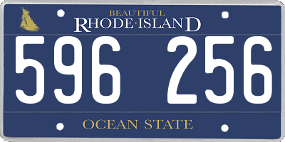 RI license plate 596256