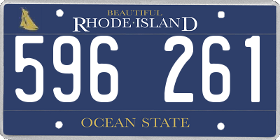 RI license plate 596261