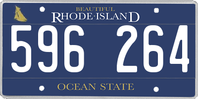 RI license plate 596264