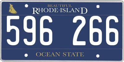 RI license plate 596266