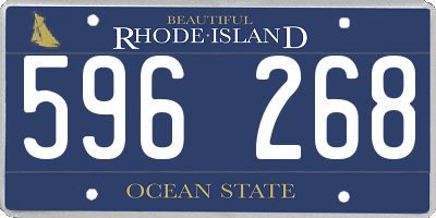 RI license plate 596268