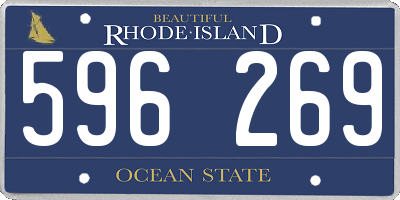 RI license plate 596269