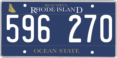 RI license plate 596270