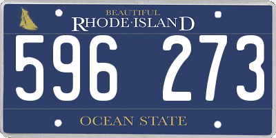 RI license plate 596273