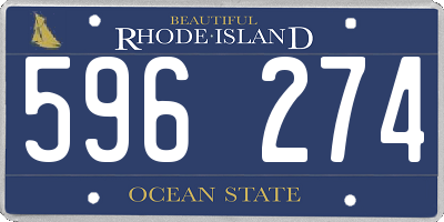 RI license plate 596274