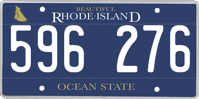 RI license plate 596276