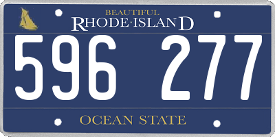 RI license plate 596277