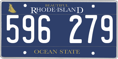 RI license plate 596279