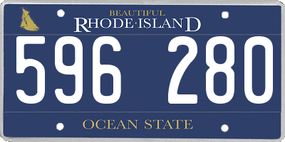 RI license plate 596280
