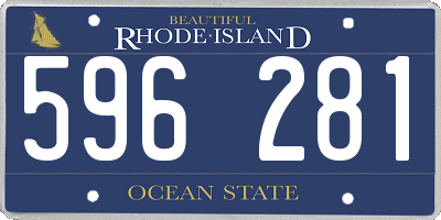 RI license plate 596281