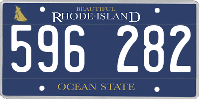 RI license plate 596282