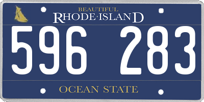 RI license plate 596283