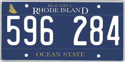 RI license plate 596284