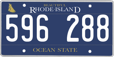 RI license plate 596288