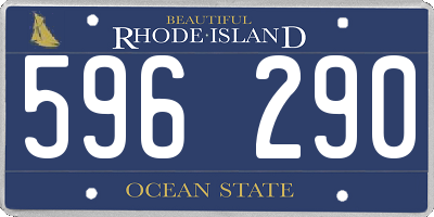 RI license plate 596290