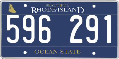 RI license plate 596291