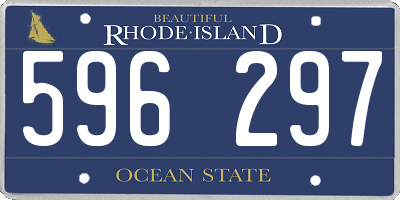 RI license plate 596297