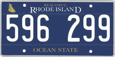 RI license plate 596299