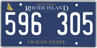 RI license plate 596305