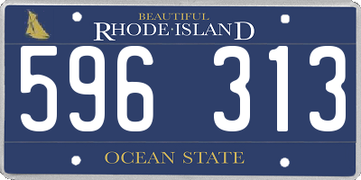 RI license plate 596313